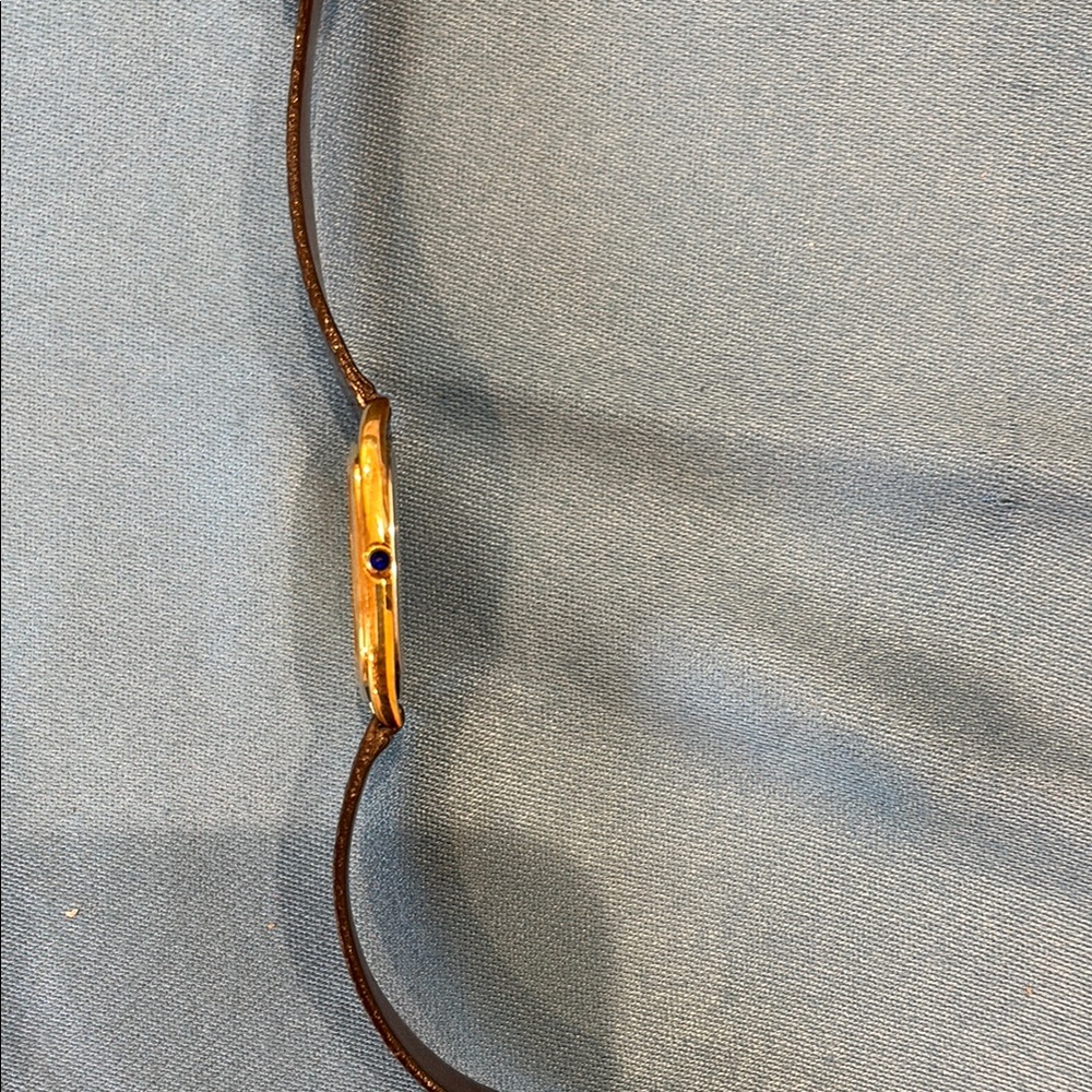 Seiko Gold Watch with Brown Leather Strap - Picture 2 of 8